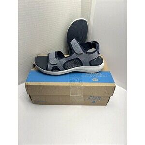 Clarks Cloudsteppers Denim Blue/Navy Mira Bay Adjustable Straps Women SZ 9 NEW